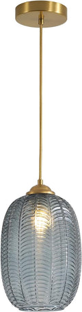 KCO Lighting Smoked Glass Globe Pendant Light Antique Gold Pendant Lights Nordic Blown Glass Pendant Light Single Hanging Light Fixture Mid Century Modern Entry Lighting