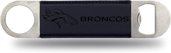 Rico Industries NFL Laser Engraved Bar Blade Faux Leather Laser Engraved Bar Blade - Great Beverage Accessory for Game Day