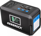 GENSROCK Portable Power Station 120W(220W Peak), 88Wh Camping Solar Generator, Lithium Battery Power Bank with 2 110V AC Outlet, QC 3.0, Type-C, LED Flashlight for CPAP Home Camping Travel Emergency