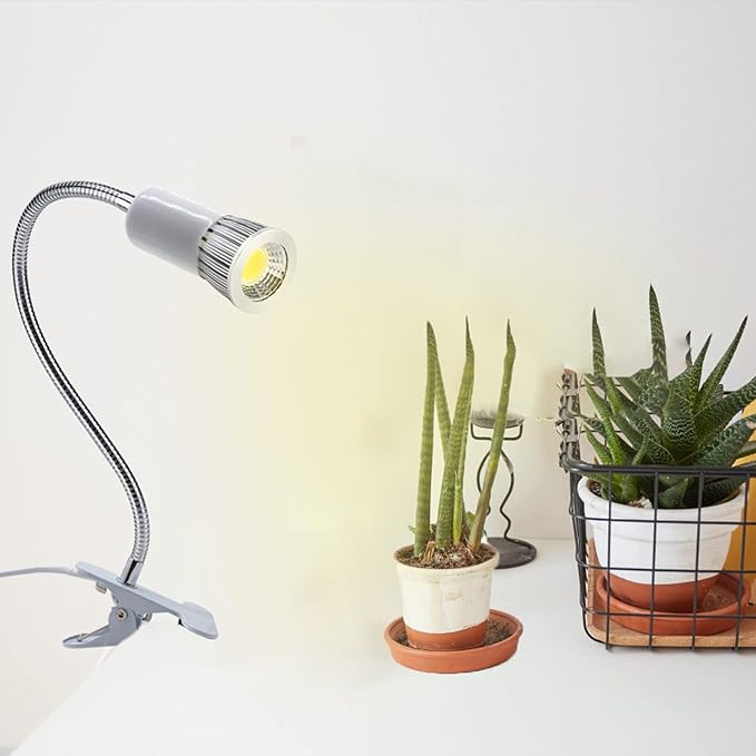Clip Desk Lamp Socket 2 Pack Flexible Desk Light Socket Gooseneck Clip on Light Flexible Lamp with Clamp Adjustable Light Stand Clamp Lamp Night Light Reading Book Light