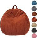 Bean Bag Chairs Cover (No Filler),Bean Bag Cover,Stuffed Animal Storage Bean Bag,Plush Toys Storage Bag,Bean Bag for Kids,Adults,Teens,[Small 32 * 28 in] Red Bean Bags