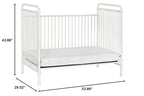 Namesake Abigail 3-in-1 Convertible Metal Crib in Vintage Iron, Greenguard Gold Certified