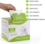 Large Trash Bags 13 Gallon Tall Drawstring 100% Post-Consumer Recycled Garbage Bag Waste Bag for Kitchen Office 0.6 Mil (300 Count)