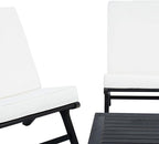 SAFAVIEH Outdoor Collection PAT7044 Conversation Set, Black/Beige