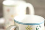 Maison d' Hermine Coffee Mug with Handles Tea Cups (15 Ounce, Pack of 1) | Fine Bone China Coffee Mugs for Hot Beverages Cappuccino Latte Home Restaurant Hotel Spring Summer -Colmar - Blue
