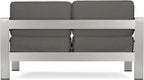 Christopher Knight Home Cape Coral Outdoor Chat Set with Fire Table, 5-Pcs Set, Khaki / Light Grey