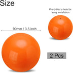 uxcell 2 Pcs Gazing Globe Decor Ball 3.5 Inch 90mm Reflective Garden Sphere Polished Hollow Ball, Seamless Stainless Steel Gazing Ball, Smooth Mirror Globe for Garden Home Decor, Orange