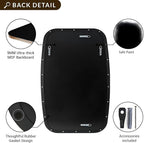 ANDY STAR Black Oblong Mirror, 36x40 Inch Black Oval Mirror for Bathroom with Stainless Steel Metal Frame, Wall Mouned for Bathroom, Living Room, Entryway