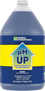 General Hydroponics HGC722095 pH Up Liquid Premium Buffering for Stability, 1 Gallon, Blue