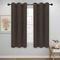 Easy-Going Blackout Curtains for Bedroom, Solid Thermal Insulated Grommet and Noise Reduction Window Drapes, Room Darkening Curtains for Living Room, 2 Panels(42x63 in, Coffee)