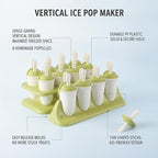 Easy-Use Vertical Popsicle Mold, 8-Cavity Ice Pop Maker for Compact Freezers, Durable PP Plastic Tray