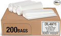 Aluf Plastics 45 Gallon 1.5 MIL Clear Garbage Bags - 40" x 46" - Pack of 200 - For Contractor, Industrial, Healthcare, & Municipal