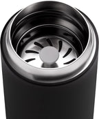 Fellow 12 oz Carter Move Travel Mug - Vacuum-Insulated Stainless Steel Travel Coffee Mug - Coffee Tumbler with Ceramic Interior and Splash Guard - Matte Black | Insulated Coffee Cup, Stainless Steel Tumbler, Coffee Travel Mug, Cold 24h, Dishwasher Safe...