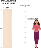 Solino Home Linen Soft Grey Table Runner 90 Inches Long - 100% Pure Linen Hemstitch 14 x 90 Inch Table Runner for Dining, Fall, Autumn, Thanksgiving - Classic Hemstitch