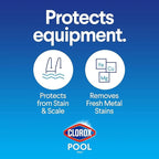 Clorox® Pool&Spa™ Swimming Pool Scale, Metal & Stain Control, Prevents Metal Stains and Scale Formation, Removes Metal Stains, 1 Quart (Pack of 1)