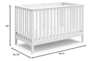 Storkcraft Hillcrest 4-in-1 Convertible Crib (White) - Converts to Daybed, Toddler Bed, and Full-Size Bed, Fits Standard Full-Size Crib Mattress, Adjustable Mattress Support Base