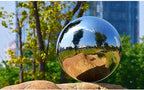 20 cm/7.8 inch Diameter Gazing Globe Mirror Ball,Silver Stainless Steel Polished Reflective Smooth Garden Sphere,Colorful and Shiny Addition to Any Garden or Home
