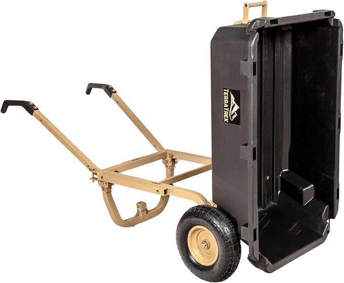Heavy-Duty Garden Cart on Wheels – 7 Cu. Ft. 2-in-1 Utility Wagon & Wheelbarrow, Push or Tow Design, 600 lb. Capacity, All-Terrain Utility Cart with 13" No-Flat Wheels