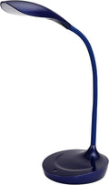 Bostitch Office KT-VLED1502-BLUE Gooseneck LED Desk Lamp with USB Charging Port, Dimmable, Navy Blue