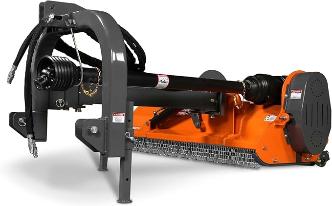 72” Offset Ditch Bank Flail Mower with 90° Tilt, 70-100 HP Tractor, 3-Point Hitch, PTO Drive Shaft, VAM72