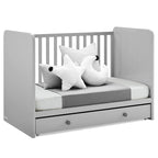 GAP babyGap Graham 4-in-1 Convertible Crib with Storage Drawer - Greenguard Gold Certified, Grey/Dark Grey
