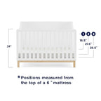 GAP babyGap Oxford 6-in-1 Convertible Crib - Greenguard Gold Certified, Bianca White/Natural