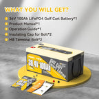Power Queen LiFePO4 Battery 36V 100Ah, Bluetooth Lithium Battery 15000+ Cycles, Group 8D,Low Temp Protection for 36V-72V Electric Outboard Motors, Marine, Golf Cart E-Z-GO TXT, Off-Grid, Home Energy