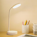Small desk lamp USB rechargeable desk lamp with 3 color modes, dimmable learning lamp for learning, reading and writing, art and handicrafts, nail art, flexible gooseneck desk lamp