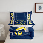 Feelyou Volleyball Bedding Set Full Size Sports Game Comforter Set for Kids Boys Girls Decor Volleyball Player Comforter Microfiber Sports Gaming Duvet Set Bedroom Quilt Set
