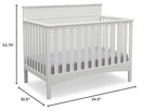 Delta Children Fancy 4-in-1 Convertible Baby Crib - Greenguard Gold Certified, Bianca White
