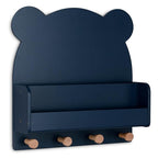 Delta Children babyGap Graham 4-in-1 Convertible Crib with Storage Drawer + Brannan Bear Bookcase with Bins + Brannan Bear Wall Shelf with 4 Hooks, Navy/Light Blue (Bundle)