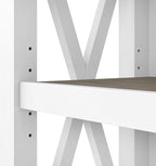 Bush Furniture BSH24470221 Key West 5-Shelf 66-Inch H Bookcase, Shiplap Gray/Pure White