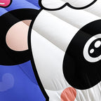 Datura home Panda Comforter Bedding Set for Boys Girls Kids Teens,Cartoon Panda Blue Heart Kawaii Animal Theme with 1 Comforter and 2 Pillowcases(Panda Queen)