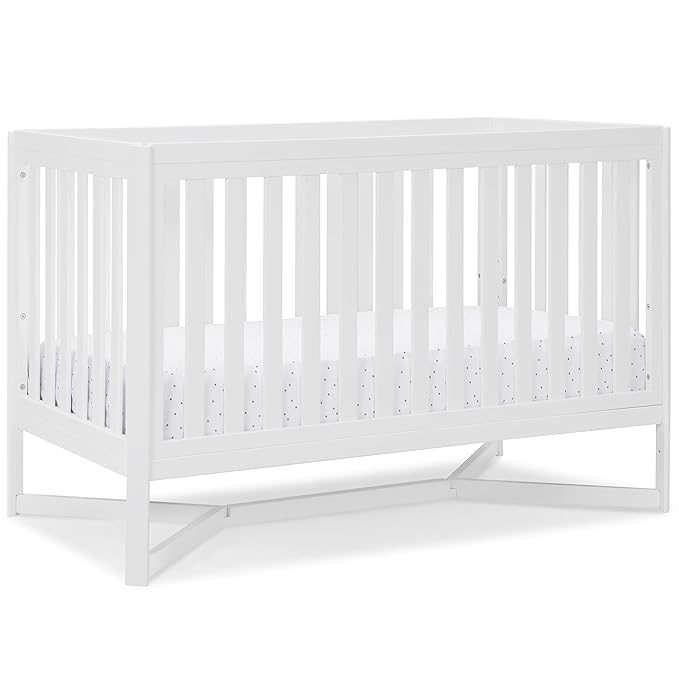 Delta Children Tribeca 4-in-1 Baby Convertible Crib, Bianca White