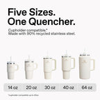 STANLEY Quencher H2.0 Flow State Tumbler, 30 oz, Cobalt | Handle and Straw | 3-Position Lid | Cup Holder Compatible for Travel | Insulated Stainless Steel Cup | BPA-Free