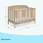 Graco Benton 5-in-1 Convertible Crib (Driftwood) – GREENGUARD Gold Certified, Converts from Baby Crib to Toddler Bed, Daybed and Full-Size Bed, Fits Standard Full-Size Crib Mattress