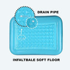 Inflatable Pools for Kids and Adults, 82" X 57" X 25" Kiddie Pools with Inflatable Soft Floor, Durable Family Swimming Pool for Backyard, Garden or Indoor (Green)