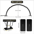 TwoWin Half Moon Light for Nail Desk, 29.5'' Foldable Half Moon Nail Tech Desk Lamp for Nails, Tattoo, Eyelash Extensions, Beauty, Arch Light for Nail Techs, Led Lash Light Nail Tech Lamp