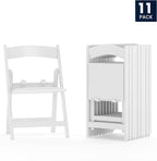 Flash Furniture Hercules Series Kids Padded Folding Chairs for Children, Children's Event Seats with 264-lb. Static Weight Capacity, Set of 11, White | White Vinyl Padded Seat