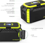 MARBERO 222Wh Portable Power Station 200W Solar Generator 60000mAh Power Bank with AC Outlet 110V 200W DC USB LED Flashlights Lithium Battery Power Supply for CPAP Camping Backup Emergency Home