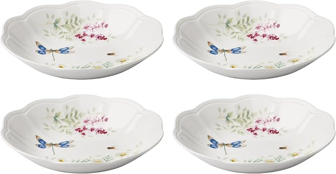 Lenox 897795 Butterfly Meadow Herbs Pasta Bowls, Set Of 4