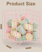 K Cup Holder, Coffee Pod Holder for Countertop, Pink, 5.3x5.3x6.3 Inch | Coffee Bar Organizer, K Cup Holders for Counter, Large Capacity Coffee Pods Organizer, for Kitchen Counter & Office Desktop
