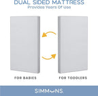 Delta Children Heartland 4-in-1 Convertible Crib, Natural + Twinkle Galaxy Crib and Toddler Mattress (Bundle)