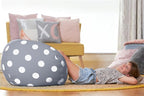 Aubliss Stuffed Animal Bean Bag Storage Chair (Grey Dot, Medium (32''))