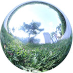 Kesywale Gazing Balls for Garden, Home Outdoor Hollow Sphere Stainless Steel Gazing Globe Mirror Ball (4 Inch)