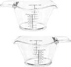 2-Pack 2 Oz Mini Measuring Cups, Kitchen, Crafts, Beauty Projects | Tbsp/Oz/Ml Markings, Clear Easy-Read Scale, Laundry detergent dosing, hair dye mixing, spa chemical measuring, resin DIY
