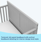 Graco Hadley 5-in-1 Convertible Crib with Drawer (Pebble Gray) – GREENGUARD Gold Certified, Crib with Drawer Combo, Full-Size Nursery Storage Drawer, Converts to Toddler Bed, Daybed