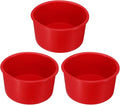 Uxcell 3pcs Round Cake Pans, 4 Inch Silicone Molds for Baking, Nonstick & Quick Release Circle Pans for Layer, Smash and Cheese Cake, Red
