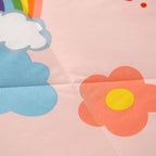 3PCS Rainbow Comforter Set Full, Cute Pink Full Size Flower Cloud and Rainbow Comforter Aesthetics, Super Soft and Comfort Microfiber, Kawaii Girls’ Bedroom Decor for Kids, Teens, Children, Women