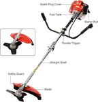 52CC 2-Cycle Gas Weed Eater, 2 in 1 Gas Weed Wacker Gas Brush Cutter, 2025 Upgraded Weed Eater Gas Powered, Gas String Trimmer and Lawn Edger, Weed Trimmer Red
